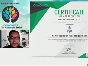 PGN Sabet Penghargaan Iconomics CSR Awards 2020