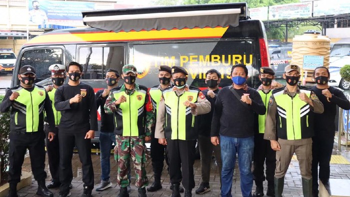 Polres Pelabuhan Tanjung Priok Melaunching Tim Pemburu COVID-19 Tegakkan Protokol Kesehatan