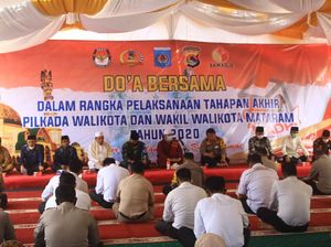 Polresta Mataram Gelar Doa & Zikir Jelang Pilkada Bareng 4 Paslon