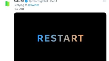 ColorOS pilih restart. Foto: screenshot
