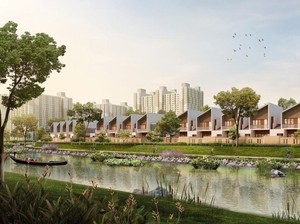 Rumah 2 Lt Cicilan Rp 6 Jutaan/Bln, Depan LRT, Street Mall & Sekolah!