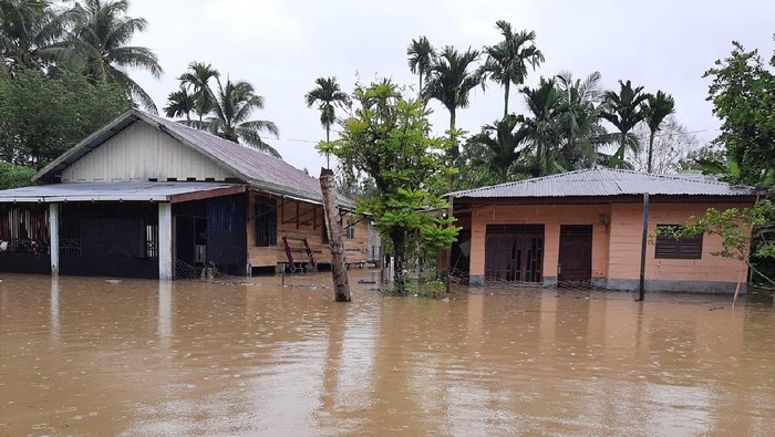 Banjir landa 9 Desa di Lhoksumawe, Aceh, Selasa, (8/12/2020).