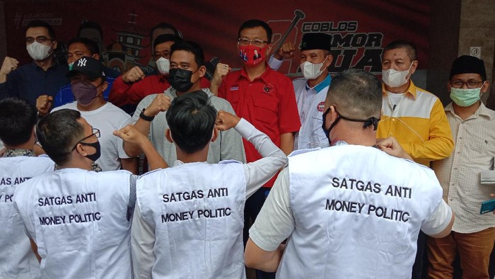 Bobby Nasution resmikan satgas anti-politik uang (Ahmad Arfah-detikcom)