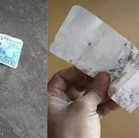 Lah sisi belakangnya polos gini. Ini sih dipakai buat bayar parkir juga nggak laku. Bisa-bisa ditimpuk sama abang tukang parkirnya deh. Foto: Instagram/@awreceh.id