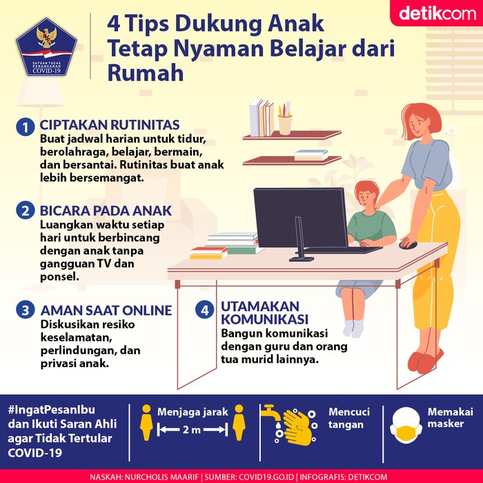 4 Tips Dukung Anak Tetap Nyaman Belajar dari Rumah 