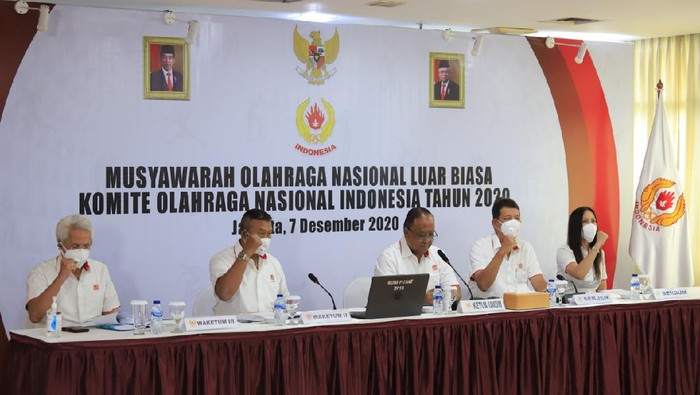 Musyawarah Olahraga Nasional Luar Biasa (Musornaslub) KONI 2020.