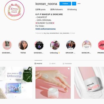 Online shop kosmetik Korea