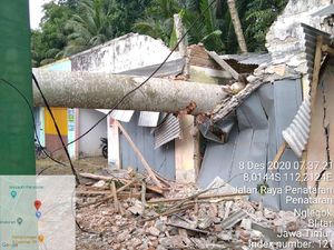 Angin Kencang Tumbangkan Puluhan Pohon di Lima Desa Blitar
