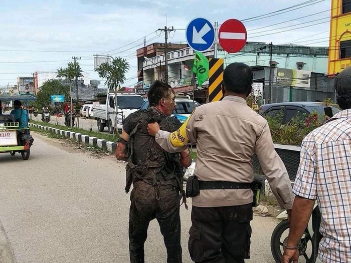 Polisi amankan pria di Dumai yang tega membakar istrinya hingga tewas (dok Istimewa)