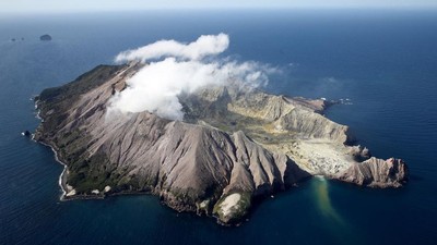 Potret Gunung Berapi Whakaari di Selandia Baru Pasca 1 Tahun Meletus