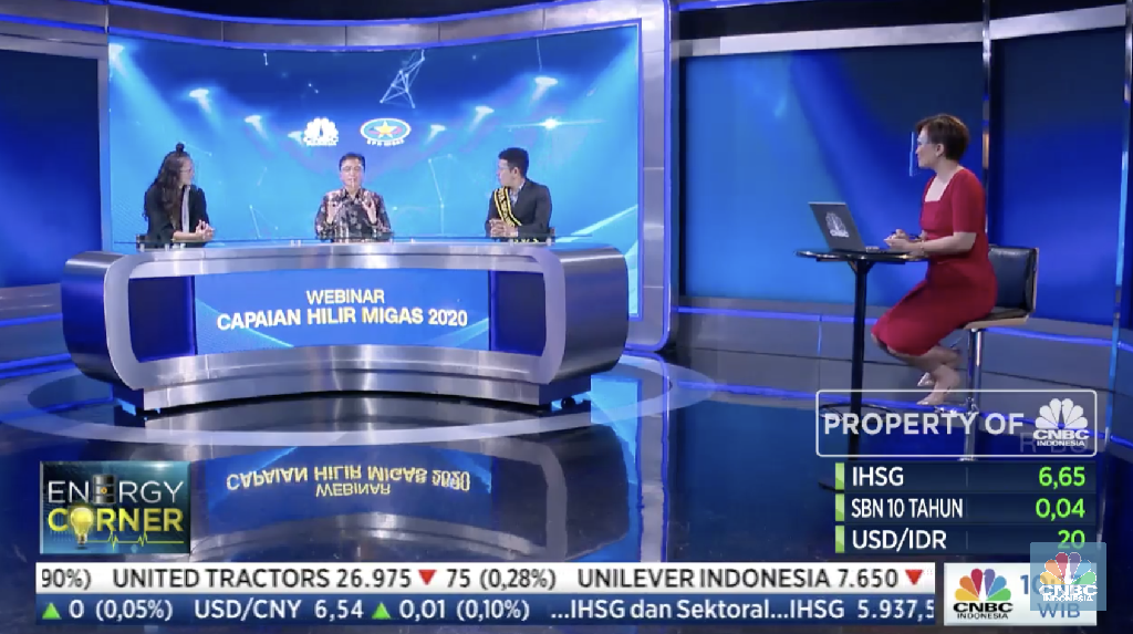 Wabinar capaian hilir migas 2020. (Tangkapan Layar CNBC TV)