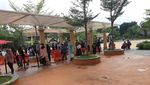 Antrean Dufan Ketat Terapkan Protokol Kesehatan
