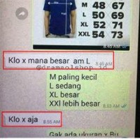 Sejak kapan sih ada ukuran X doang? Ah si ibu nih ngadi-ngadi aja.. Foto: Instagram/@dramaolshop.id