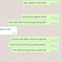 Ya namanya sama-sama sepatu sih, tapi yang dimaksud itu sepatu mobil, velg, bukan sepatu manusia. Lah ini malah jadi maksa supaya jual sepatu manusia. Foto: me.me