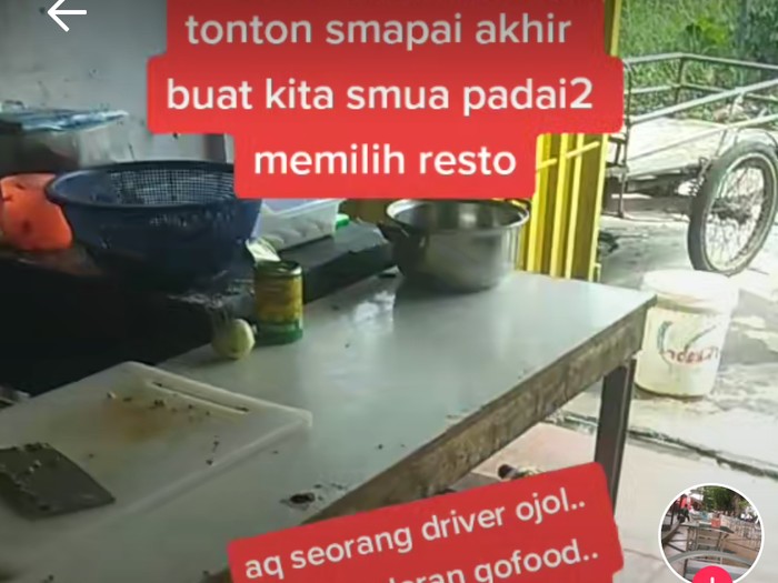 Driver Ojol Ini Beberkan Kondisi Restoran yang Kotor dan Jorok