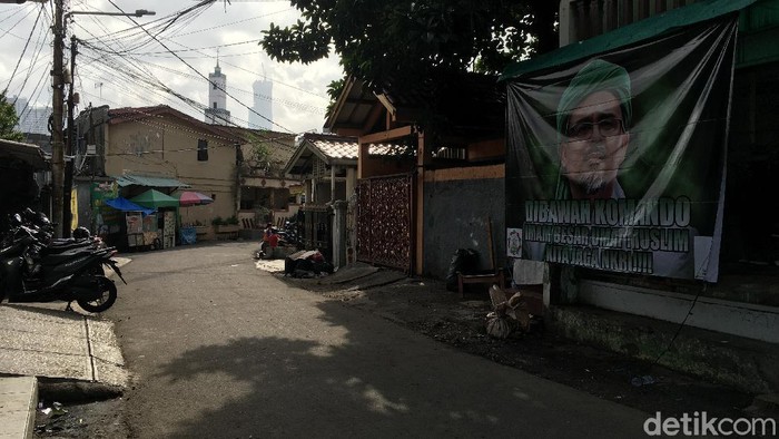 Kondisi di Petamburan III, kawasan sekitar rumah Habib Rizieq pagi ini (Arief/detikcom).