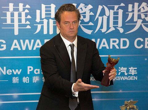 Matthew Perry MACAU - OCTOBER 07: Actor Mathew Perry poses after the 2013 Huading Awards Ceremony at The Venetian on October 7, 2013 in Macau, Macau. (Photo by Lam Yik Fei/Getty Images for Global Talents Media Group)