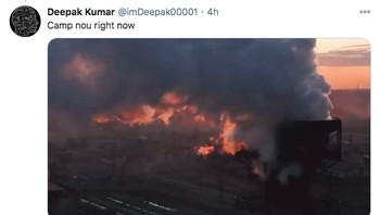 Barcelona kalah di kandangnya sendiri Camp Nou. Ada meme Camp Nou dibakar fans (Twitter)