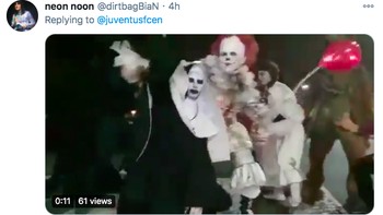 Hantu Valak dan teman-teman berpesta untuk kemenangan Juventus (Twitter)