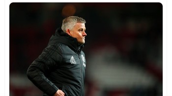 Nasib Solksjaer sepertinya kritis karena MU akan menghadapi Manchester City. Foto: Twitter