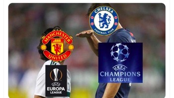 Fans tim lain pun mengolok-olok MU, seperti fans Chelsea ini. Foto: Twitter