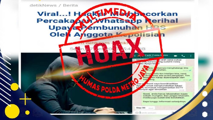 Percakapan seolah-olah dilakukan Kapolda Metro Jaya Irjen Fadil Imran yang dipastikan hoax