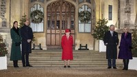 Ratu Elizabeth II bertemu dengan Pangeran William, Kate Middleton, Pangeran Charles dan Camila di Windsor, Inggris. Getty Images/WPA Pool