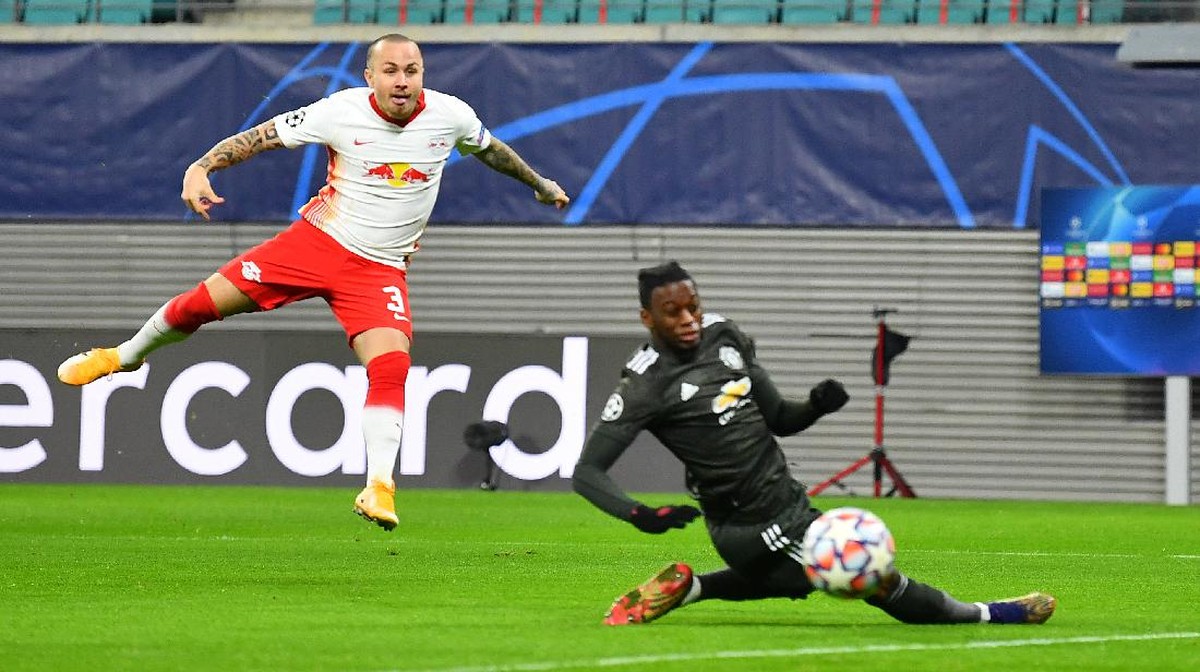 RB Leipzig unggul 2-0 atas Manchester United di babak pertama. (Foto: Getty Images/Stuart Franklin)