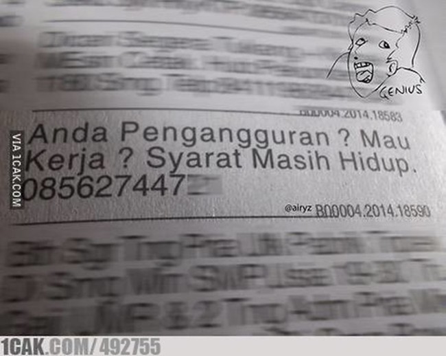 Ya kalau udah nggak bernyawa juga gimana ngelamarnya coba? Suka ngadi-ngadi nih.. Foto: 1cak.com