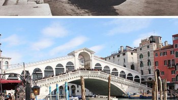 Venice, Italy, 1925 vs 2018. Foto: Brightside