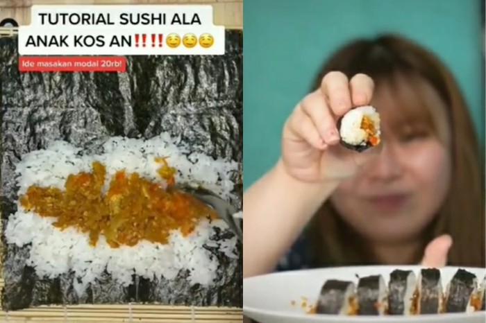Sushi Roll Isi Telur Geprek Ala Anak Kost