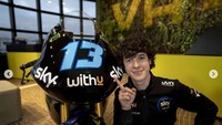 Cellestino Vietti Ramus yang akan bertandem dengan Bezzecchi akan menggunakan nomor 13. Foto: Instagram: @skyracingteamvr46