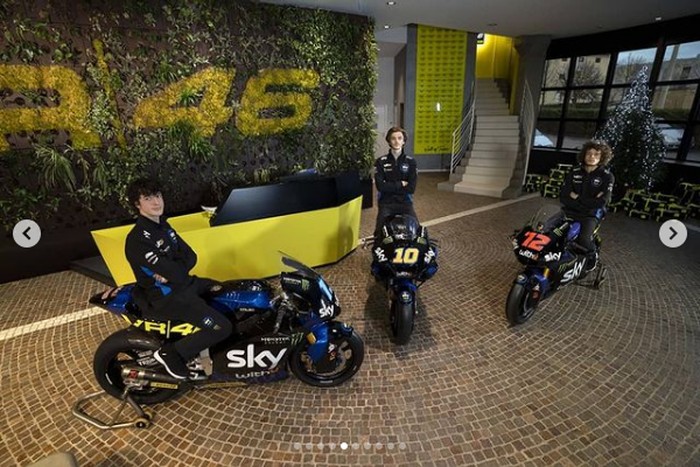Tim balap MotoGP Valentino Rossi resmi diperkenalkan.