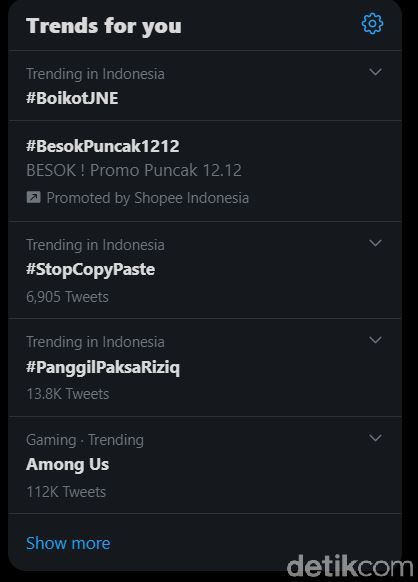 JNE Trending di Twitter