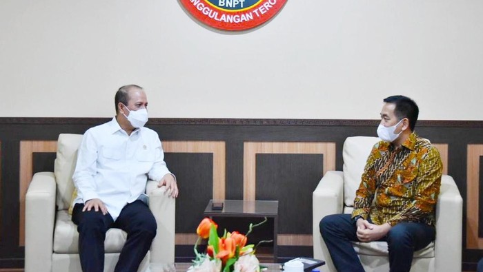 President Director PT Angkasa Pura II Muhammad Awaluddin mengadakan pertemuan dengan Kepala BNPT Boy Rafli Amar, pada Kamis (10/12/2020).
