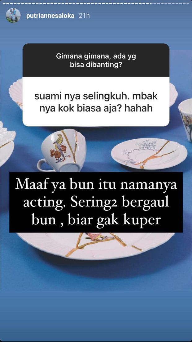 Putri Anne, istri Arya Saloka jawab pertanyaan netizen