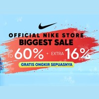 NikePromo Nike Biggest Sale juga bisa didapatkan. Ada diskon hingga 60% + ekstra diskon 16% yang dapat ditemukan di situs Blibli. Foto: Internet