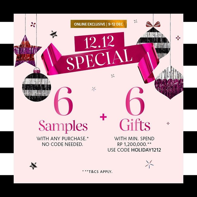 SephoraKamu yang belanja kosmetik dari rumah juga bisa mencarinya di situs Sephora. Di harbolnas 12.12 kamu bisa mendapatkan diskon dan banyak sample. Kamu bisa mendapatkan enam sample untuk pembelanjaan apapun dan enam hadiah dengan pembelanjaan minimal Rp 1,2 juta. Foto: Internet