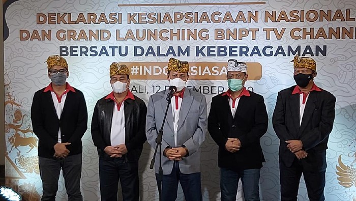 Badan Nasional Penanggulangan Terorisme (BNPT) telah melaksanakan Deklarasi Kesiapsiagaan Nasional sekaligus Grand Launching BNPT TV Channel di Pecatu Hall, Bali