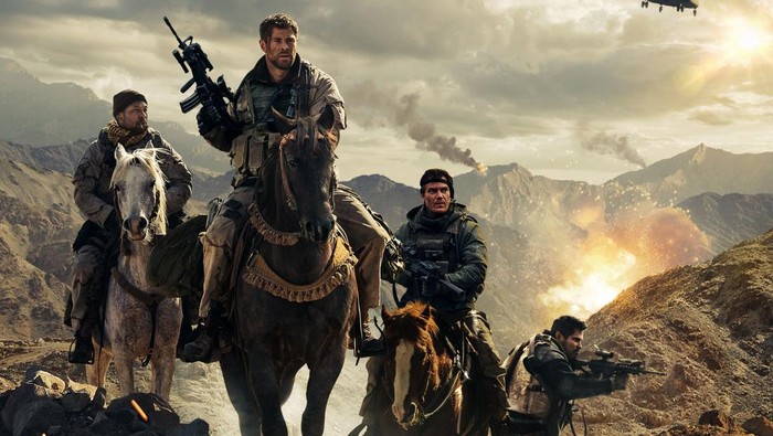 Ilustrasi sinopsis film 12 Strong serta daftar pemainnya