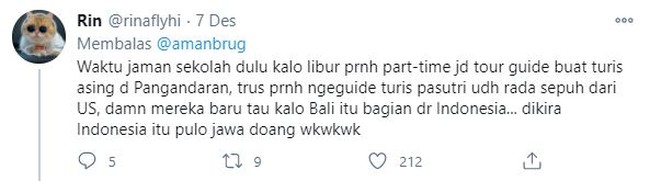 Kalau kamu pasti tahu kan kalau Bali bagian dari Indonesia? Kalau sampai nggak tahu juga, fiks kebangetan deh. Foto: Twitter.com/@rinaflyhi