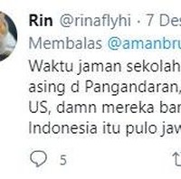 Kalau kamu pasti tahu kan kalau Bali bagian dari Indonesia? Kalau sampai nggak tahu juga, fiks kebangetan deh. Foto: Twitter.com/@rinaflyhi