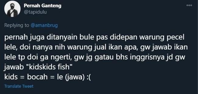 Nah kan, gimana nggak miris coba lihat yang satu ini? Tapi lucu banget auto bengek! Ada-ada saja memang netizen. Foto: Twitter.com/@tapidulu