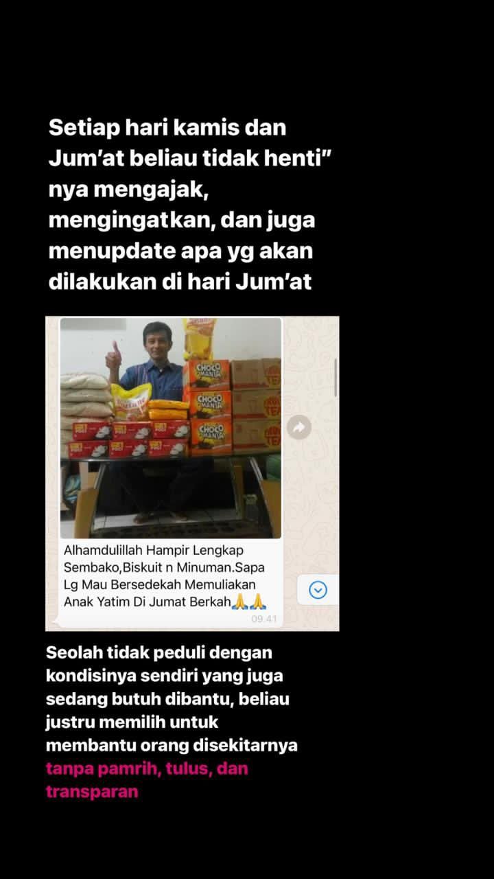 Penghasilan Turun, Penjaga Kantin Ini Malah Rutin Beramal Lewat 'Jumat Berkah'
