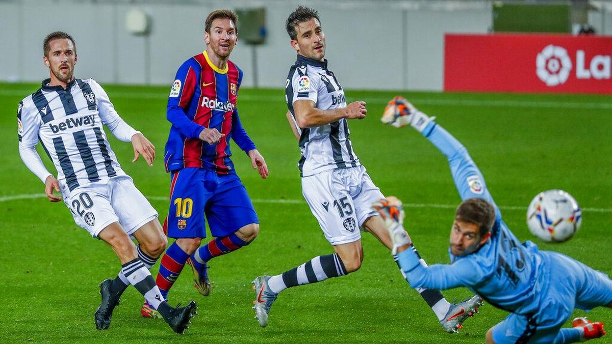 Lionel Messi bawa Barcelona mengalahkan Levante 1-0 (AP/Joan Monfort)