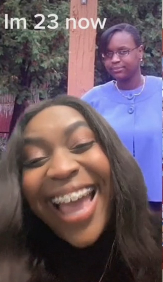 @tmenelas menunjukkan fotonya ketika berusia 14 tahun. Penampilannya jauh berbeda dan lebih muda sekarang dibanding ketika berumur 23, bukan?  Foto: TikTok