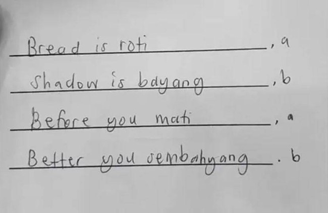 Sungguh puisi billingual yang luar biasa. Keren nggak nih? Foto: 1cak.com