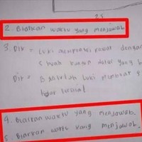 Saking pasrahnya sampai ngasih jawaban kayak gini ke gurunya. Bikin gurunya pusing tujuh keliling deh meriksanya. Foto: 1cak.com