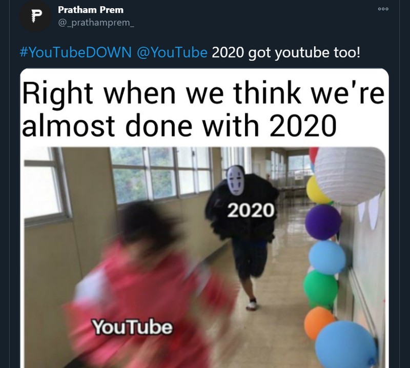 Meme YouTube tumbang