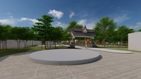 Nantinya pusat budaya ini memiliki berbagai fasilitas mulai dari panggung pertunjukan atau Ampheteater yang memiliki background Sungai Citanduy, Ruang Komunitas Budaya, Bale depan dan Pendopo dengan ukuran luas. 